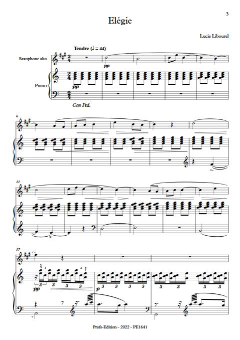Elégie - Saxophones & Piano - LIBOUREL L. - app.scorescoreTitle