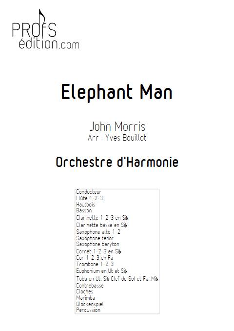 Elephant Man - Orchestre d'Harmonie - MORRIS J. - page de garde