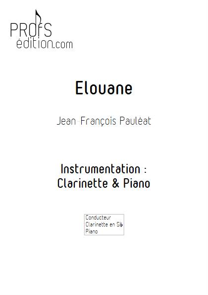 Elouane - Clarinette & Piano - PAULEAT J.F. - page de garde