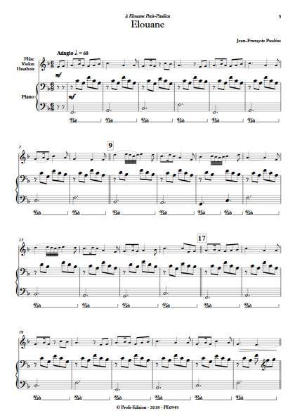 Elouane - Instrument & Piano - PAULEAT J.F. - Partition