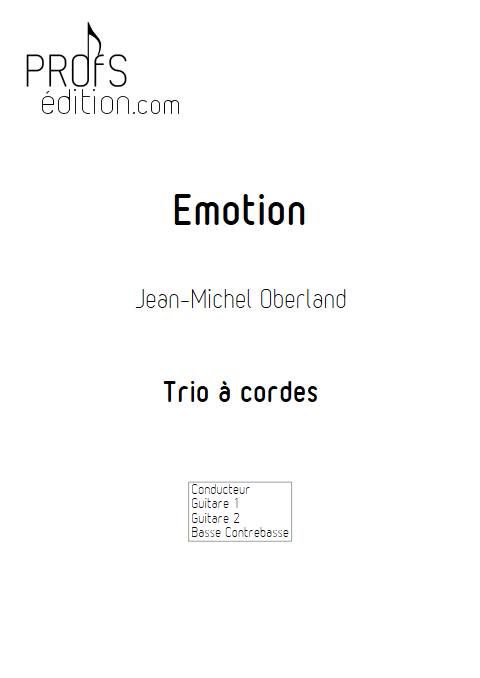 Emotion - Trio à Cordes - OBERLAND J.M. - page de garde