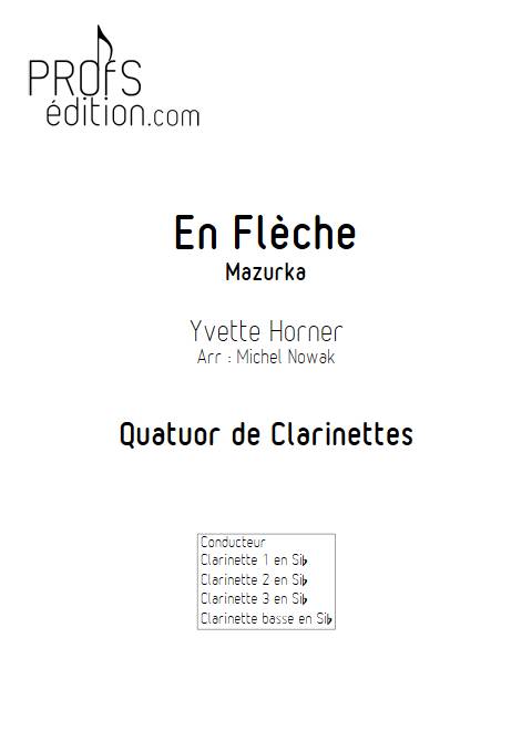 En Flèche - Quatuor de Clarinettes - HORNER Y. - page de garde