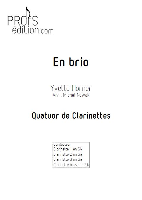 En brio - Quatuor de Clarinettes - HORNER Y. - page de garde