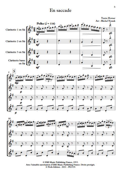 En saccade - Quatuor de Clarinettes - HORNER Y. - app.scorescoreTitle