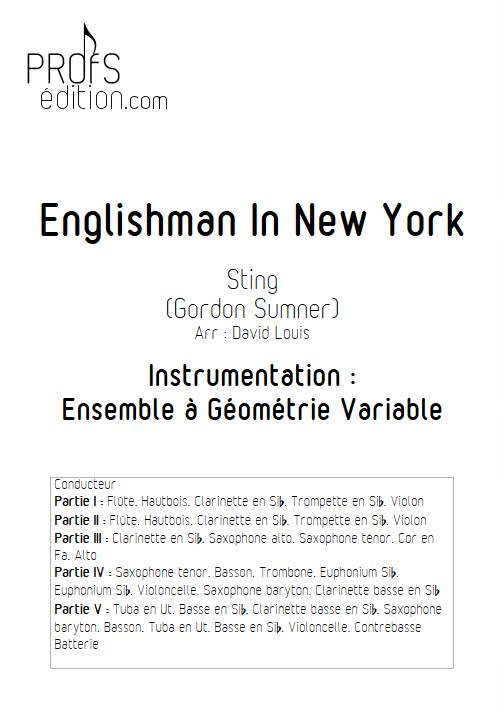 Englishman in New York - Ensemble Variable - STING - page de garde