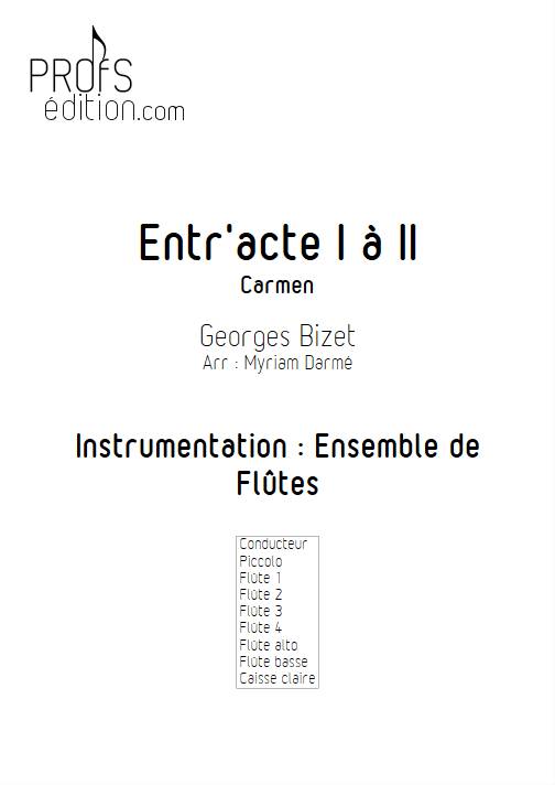 Entracte - Ensemble de Flûtes - BIZET. G. - page de garde