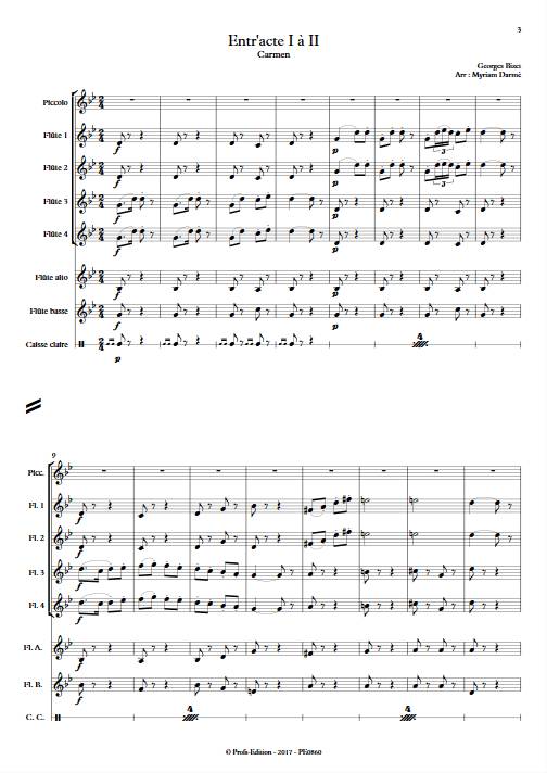 Entracte - Ensemble de Flûtes - BIZET. G. - app.scorescoreTitle