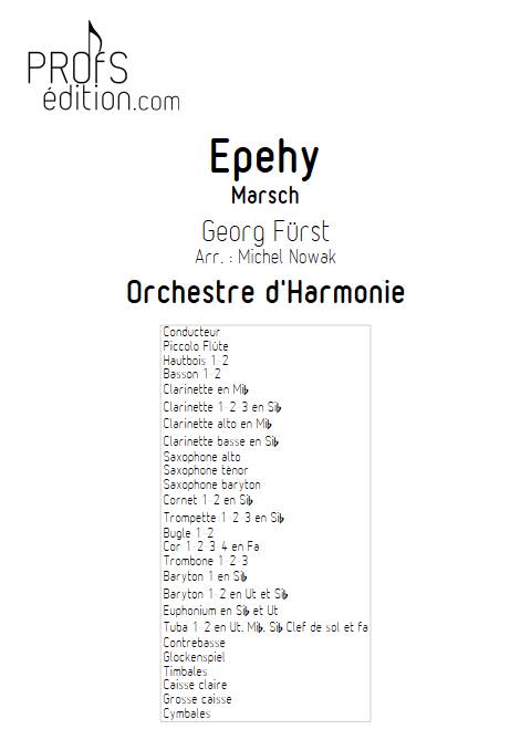 Epehy - Marsch - Orchestre d'harmonie - FURST G. - page de garde