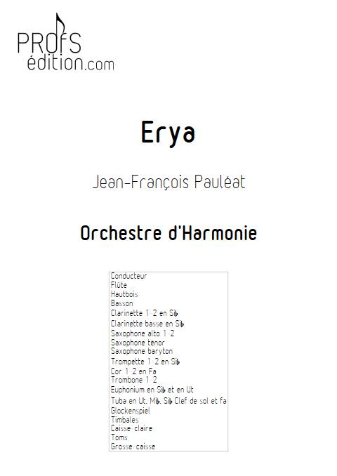 Erya - Orchestre d'harmonie - PAULEAT J. F. - page de garde