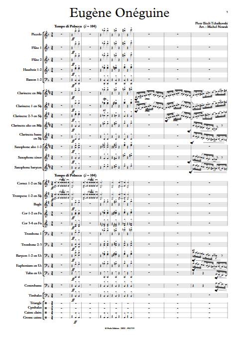 Eugène Onéguine - Orchestre d'harmonie - TCHAIKOVSKY P. I. - Partition