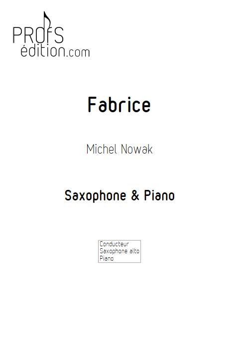 Fabrice - Saxophlne & Piano - NOWAK M. - page de garde