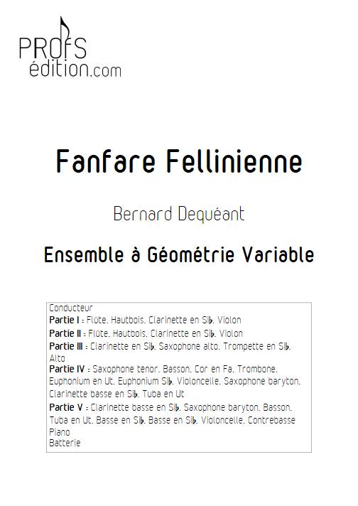 Fanfare Fellinienne - Ensemble Variable - DEQUEANT B. - page de garde