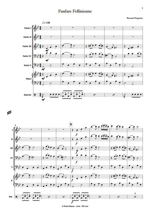 Fanfare Fellinienne - Ensemble Variable - DEQUEANT B. - Partition