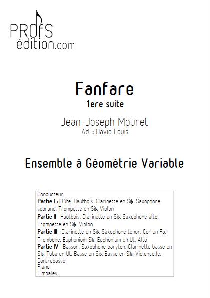 Fanfare 1ere suite - Ensemble Variable - MOURET J. J. - page de garde