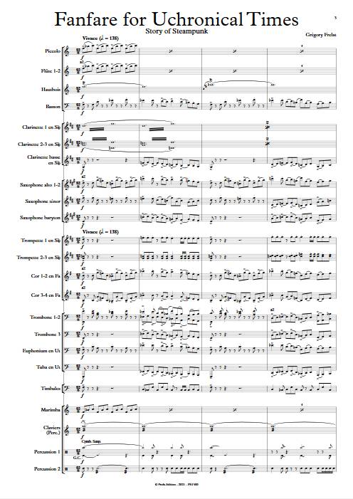 Fanfare for Uchronical Times - Orchestre d'Harmonie - FRELAT G. - app.scorescoreTitle
