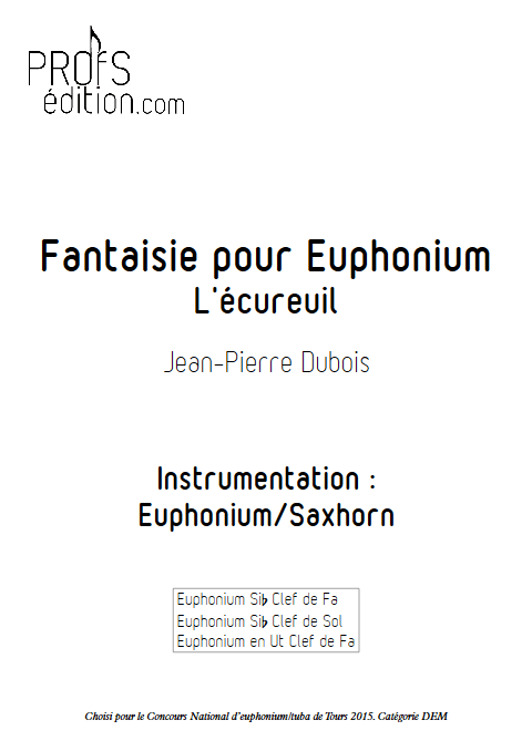 Fantaisie - Euphonium Solo - DUBOIS J-P - page de garde