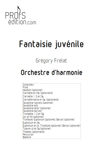 Fantaisie Juvénile - Orchestre d'Harmonie - FRELAT G. - page de garde