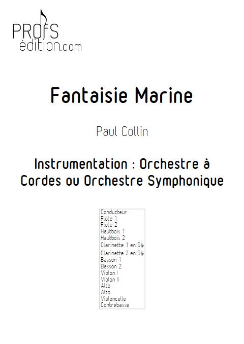 Fantaisie Marine - Orchestre Symphonique - COLLIN P. - page de garde