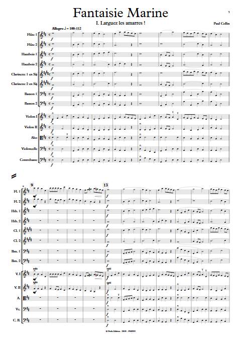 Fantaisie Marine - Orchestre Symphonique - COLLIN P. - Partition