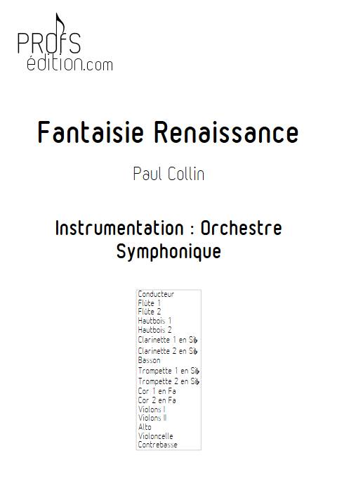 Fantaisie Renaissance - Orchestre Symphonique - COLLIN P. - page de garde