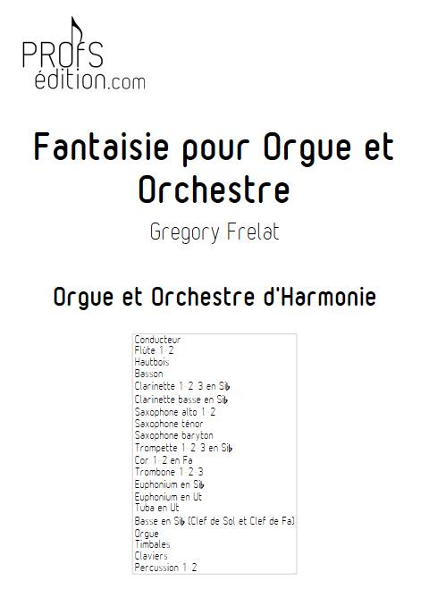 Fantaisie pour Orgue et Orchestre - Orgue et Orchestre - FRELAT G. - page de garde