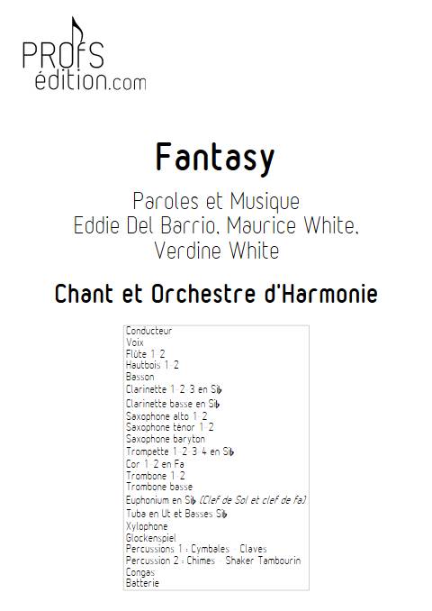 Fantasy - Chant et Orchestre d'Harmonie - EARTH WIND AND FIRE - page de garde