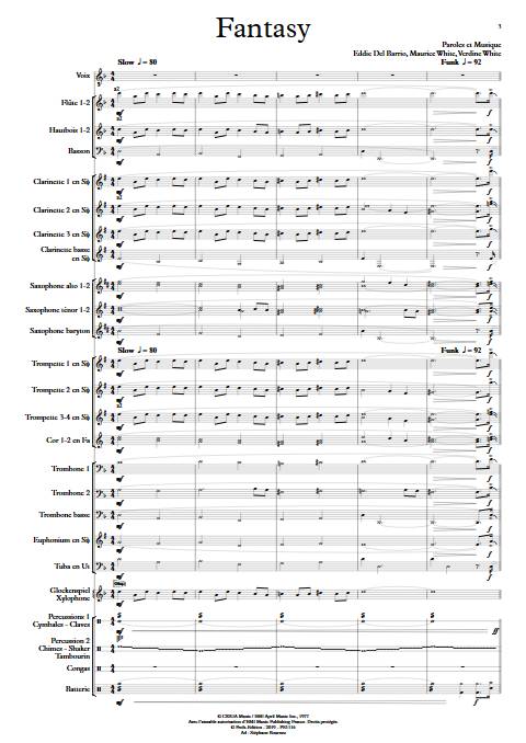 Fantasy - Chant et Orchestre d'Harmonie - EARTH WIND AND FIRE - app.scorescoreTitle