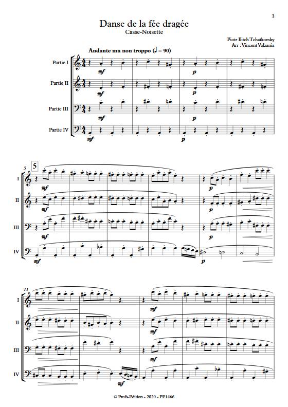 Danse de la fée dragée - Ensemble Variable - TCHAIKOVSKY P.I. - Partition