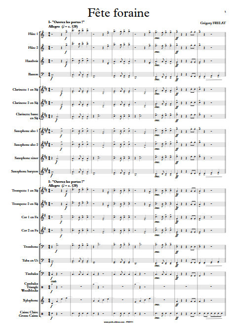 Fête Foraine - Orchestre d'Harmonie - FRELAT G. - Partition