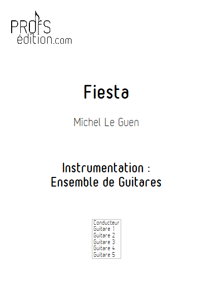 Fiesta - Ensemble de Guitares - LE GUEN M. - page de garde