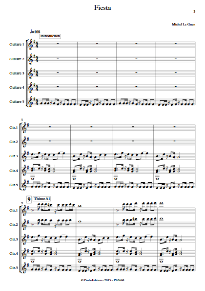 Fiesta - Ensemble de Guitares - LE GUEN M. - app.scorescoreTitle