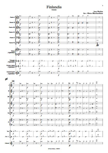 Finlandia - Ensemble Variable - SIBELIUS J. - Partition