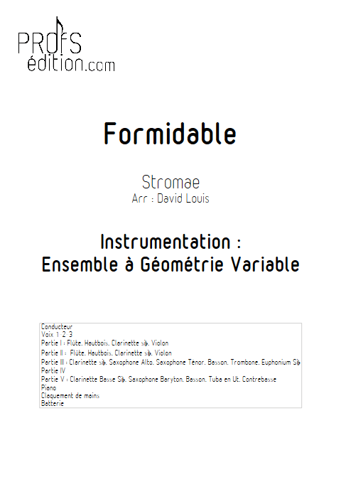 Formidable - Ensemble à Géométrie Variable - STROMAE - page de garde