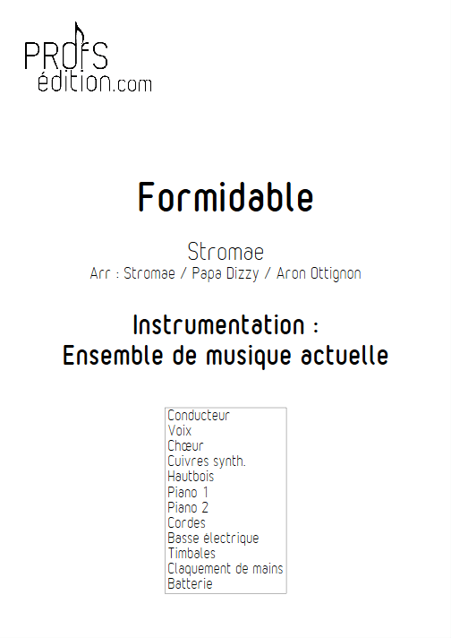 Formidable - Relevé Complet - STROMAE - page de garde