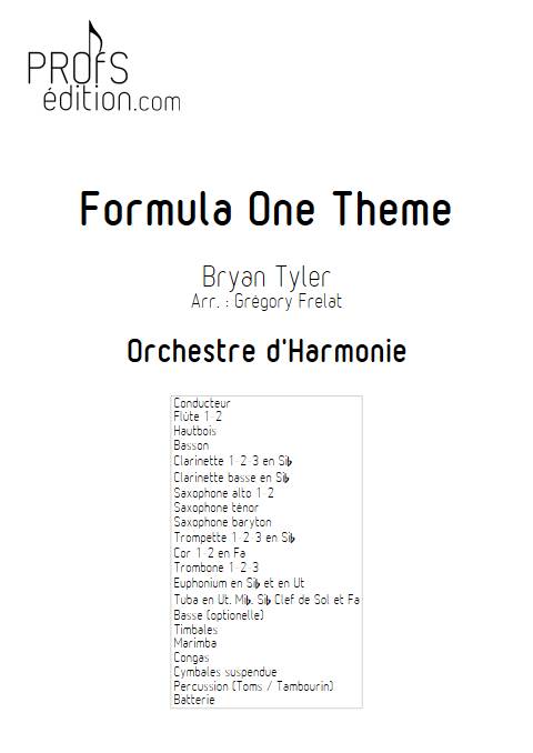 Formula One Theme - Orchestre d'harmonie - TYLER B. - page de garde