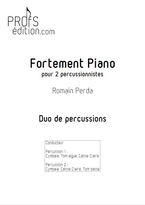 Fortement Piano - Duo Percussions - R. PERDA - Fiche Pédagogique