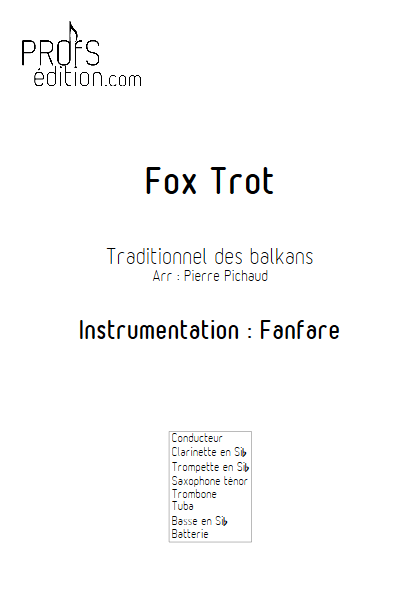 Fox Trot - Fanfare - TRADITIONNEL - page de garde