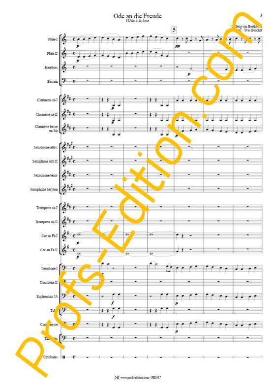 L'hymne à la joie - Orchestre Harmonie - BEETHOVEN L. V. - app.scorescoreTitle