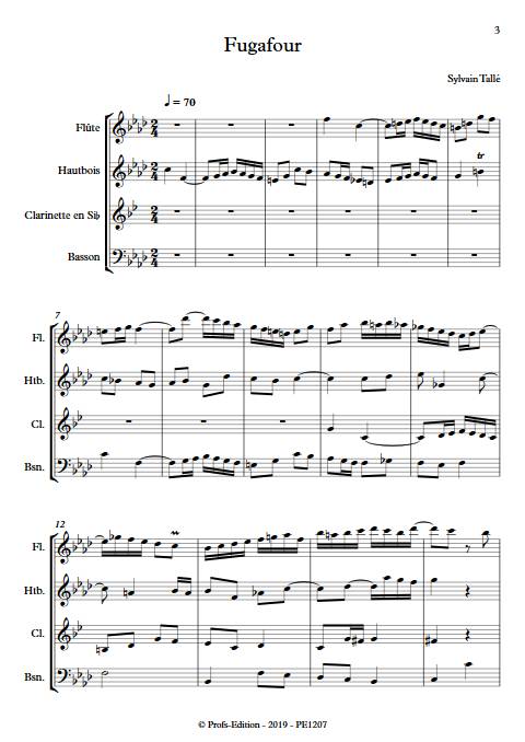 Fugafour - Quatuor à vents - TALLE S. - Partition
