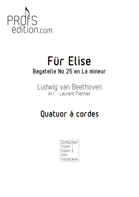 Für Elise - Quatuor à Cordes - BEETHOVEN L. V. - page de garde