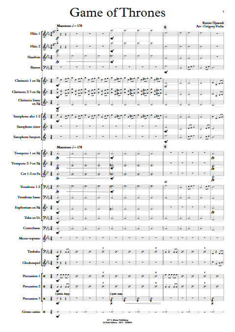 Game of Thrones - Orchestre d'Harmonie - FRELAT G. - Partition