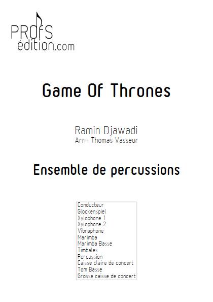 Game of Thrones - Ensemble de Percussions - DJAWADI - page de garde