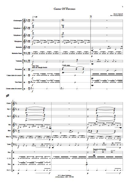 Game of Thrones - Ensemble de Percussions - DJAWADI - Partition