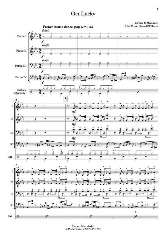 Get Lucky - Ensemble Variable - DAFT PUNK - Partition