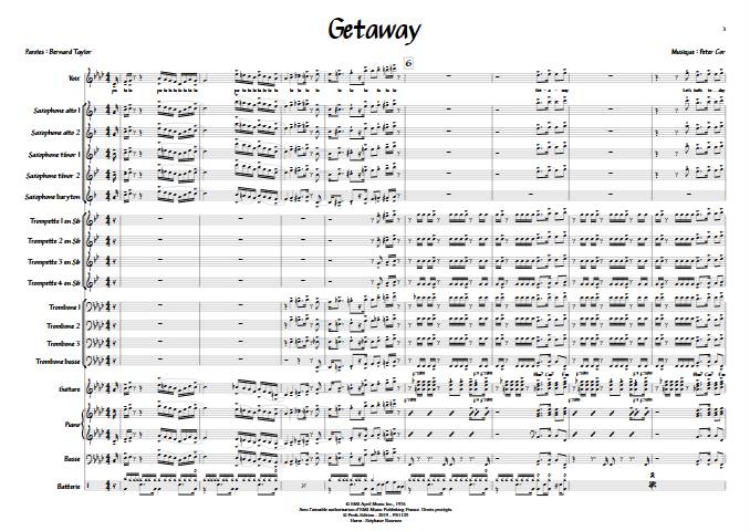 Getaway - Chant et Big Band - EARTH WIND AND FIRE - app.scorescoreTitle