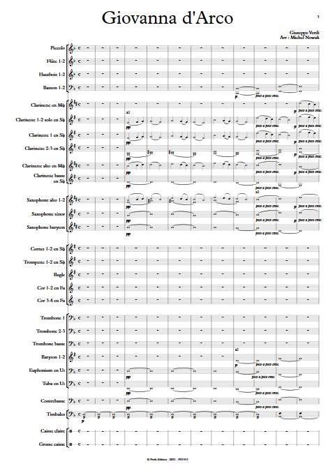 Giovanna d'Arco - Orchestre d'Harmonie - VERDI G. - Partition