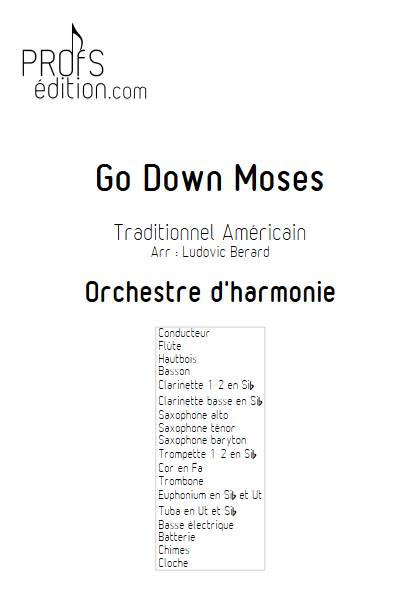 Go down moses - Orchestre d'Harmonie - TRADITIONNEL AMERICAIN - page de garde