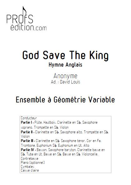 God Save The King - Ensemble Variable - ANONYME - page de garde
