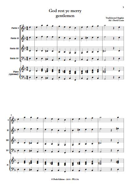 God rest ye merry gentlemen - Ensemble Variable - TRADITIONNEL ANGLAIS - Partition