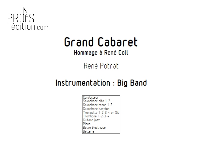 Grand Cabaret - Big Band - POTRAT R. - page de garde